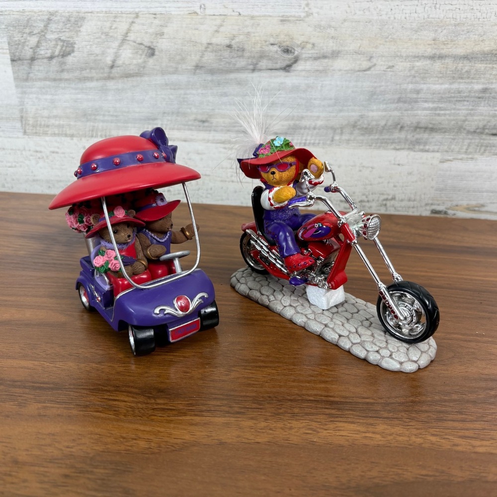 2006 Hamilton Collection Red Hat Society Red Hot Mama and Riding With Hattitude